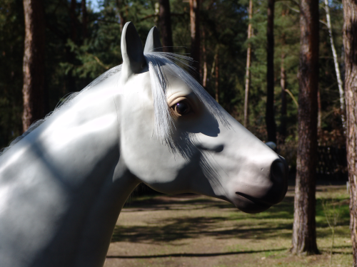 Pferd, "White Dream", weiss,Kunsthaare, nicht belastbar, 220cm, HORSE