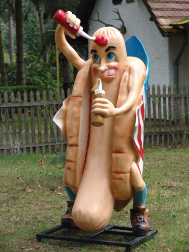 Wurst im Brötchen,  "Hot Dog", 180cm