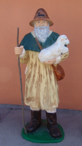 Schäfer mit Schaf, 180cm