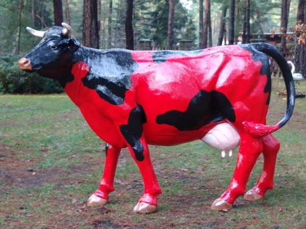 Kuh, "Regine", rot schwarz, 220cm