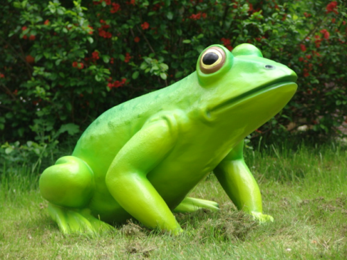 Frosch in grün, 80cm, Kunstharz