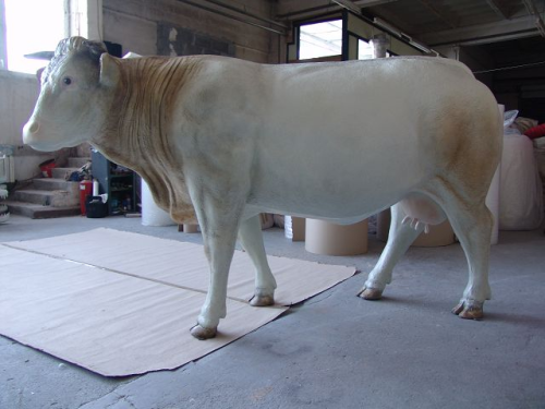 Kuh, "Charolais", lebensgroß, 260cm