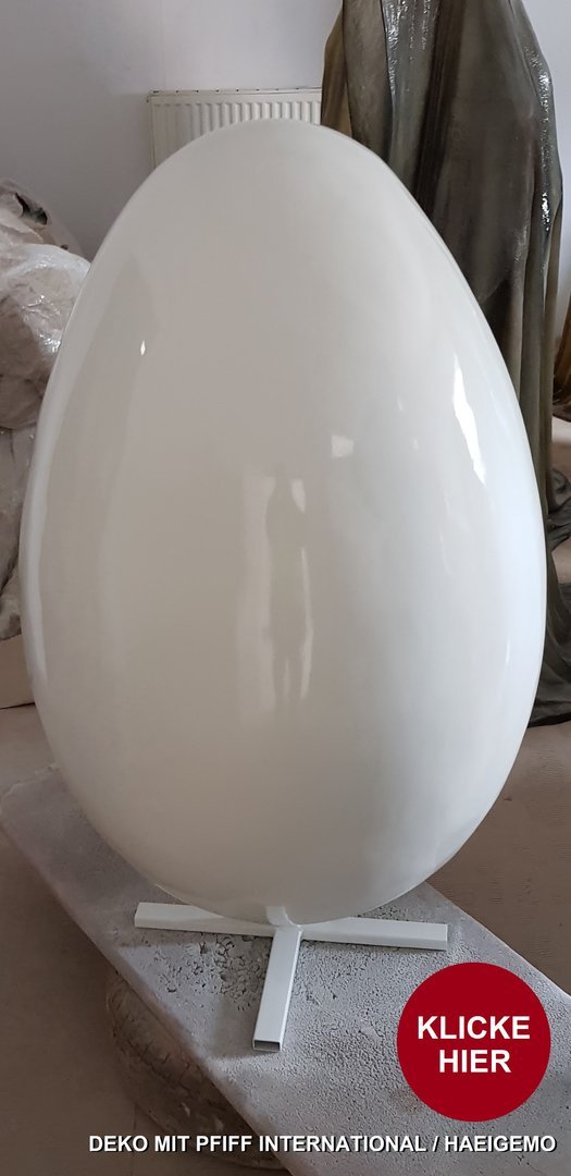 Osterei, 100cm, einfarbig in Weiss oder anderen Farben erhältlich, Ei