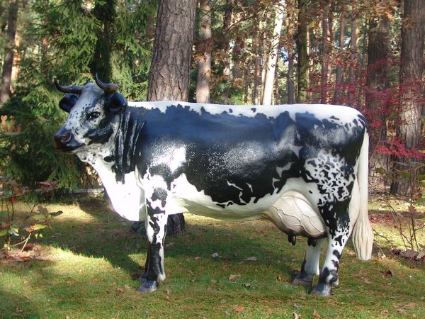 Kuh, "Marlene von der Alm", Vogesener Art, schwarz weiss, 220cm, HAEIGEMO