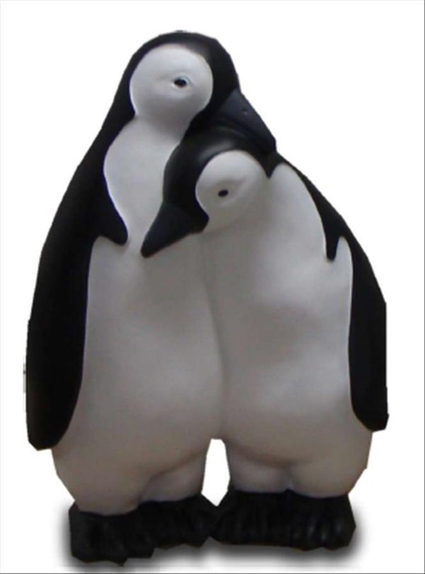 Pinguin Paar, Kunstharz, 58cm