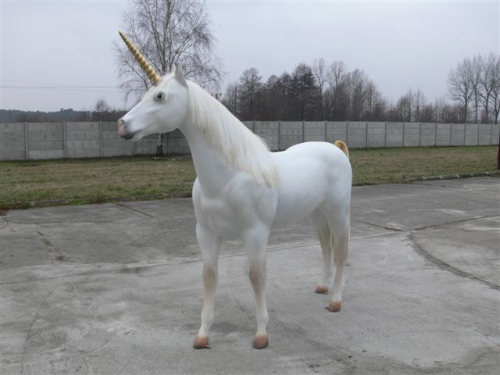 Pferd, Einhorn, goldfarbenem Horn, Kunsthaare, nicht belastbar, 220cm, HORSE