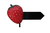 Obst, Erdbeere als Wegweiser, Werbetafel, 55cm