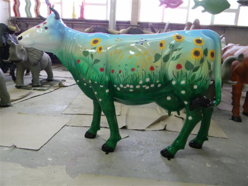 Kuh, Kunstkuh, "Sommerwiese", 220cm