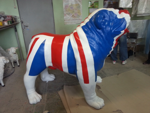 Hunde, Bulldogge XXL, very british, 180cm