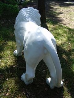 Löwe, "Manfred", in weiß, 185cm