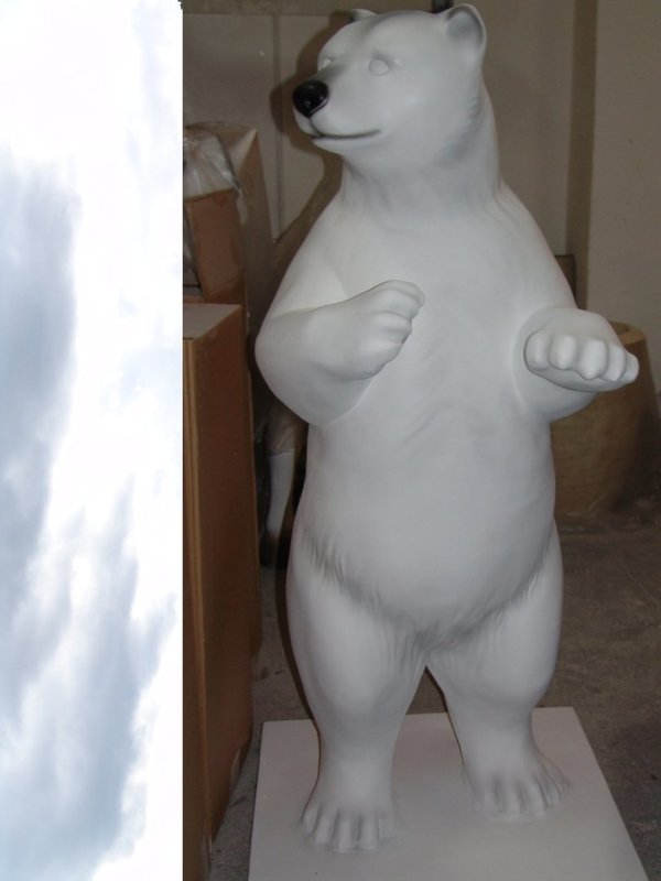 Bären, Bär stehend, "Erwin", weiß 195cm