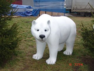 Bären, Bär gehend, "Egon", weiß, 170cm
