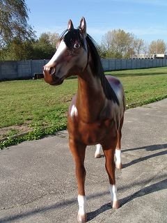 Pferd, "Campino", braun, Kunsthaare, nicht belastbar, 220cm, HORSE
