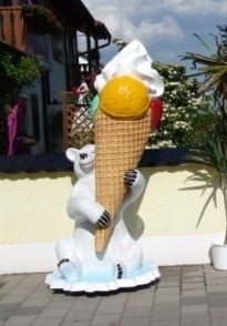 Eisbär mit Kugel - Eistüte, 215cm