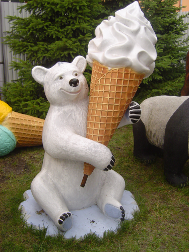 Eisbär mit Soft Eistüte, 160cm