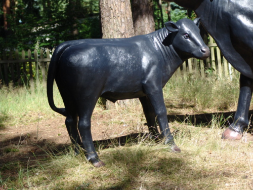 Kalb, Kälbchen "Angus", schwarz, 120cm, mit Glasfaser