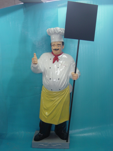 Koch mit Tafel, 180cm