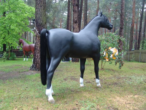 Pferd, "Straight", Kunsthaare, schwarz, nicht belastbar, 220cm, HORSE