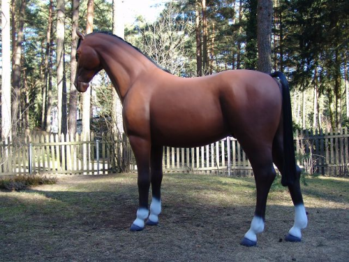Pferd, Kutschpferd, "Tassilo", Kunsthaare, belastbar bis 100kg, 256cm, HORSE