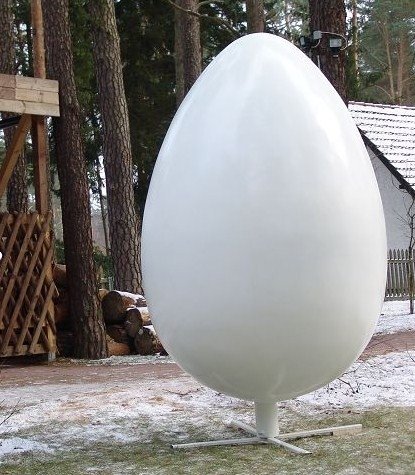 Osterei, 220cm, weiß oder in anderen Farben einfarbig bemalt, Ei