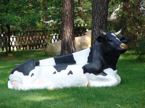 Kuh, Kuhbank, Annerose von der Alm, schwarz weiß, 225cm / Sitzfläche belastbar bis 185kg / HAEIGEMO