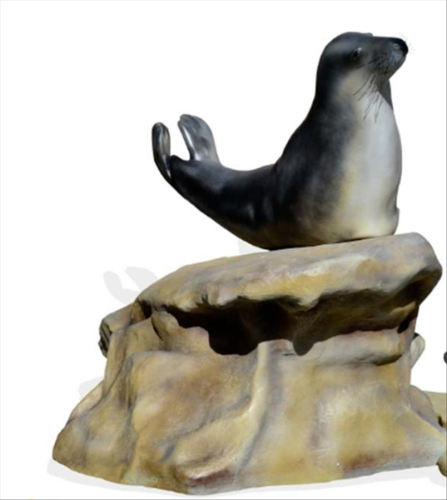 Robben, Kegelrobben auf dem Felsen, 270cm