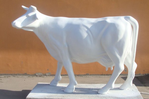 Kuh, "Anna", grundiert zum bemalen, ohne Struktur, 215cm, HAEIGEMO