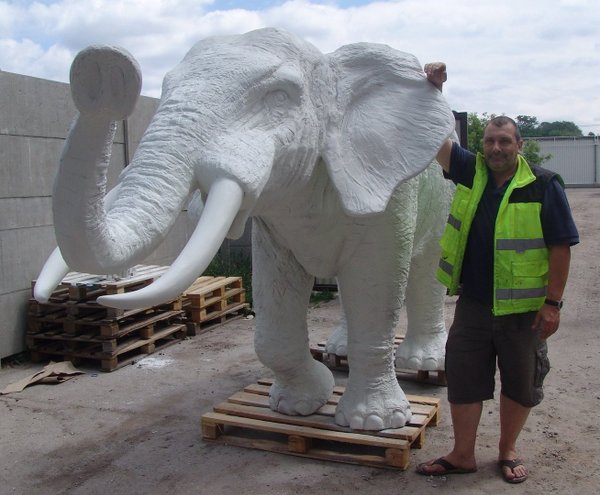 Elefant, "Josef",  in weiß, 410cm