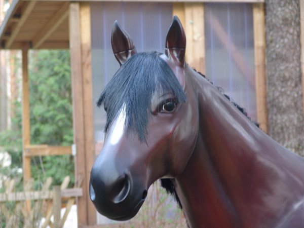 Pferd, "Azuro", Kunsthaare, Hufeisen, belastbar, 259cm, HAEIGEMO, HORSE