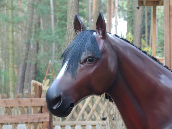Pferd, Kutschpferd, "Baily", Kunsthaare, Hufeisen, belastbar, 259cm HAEIGEMO, HORSE