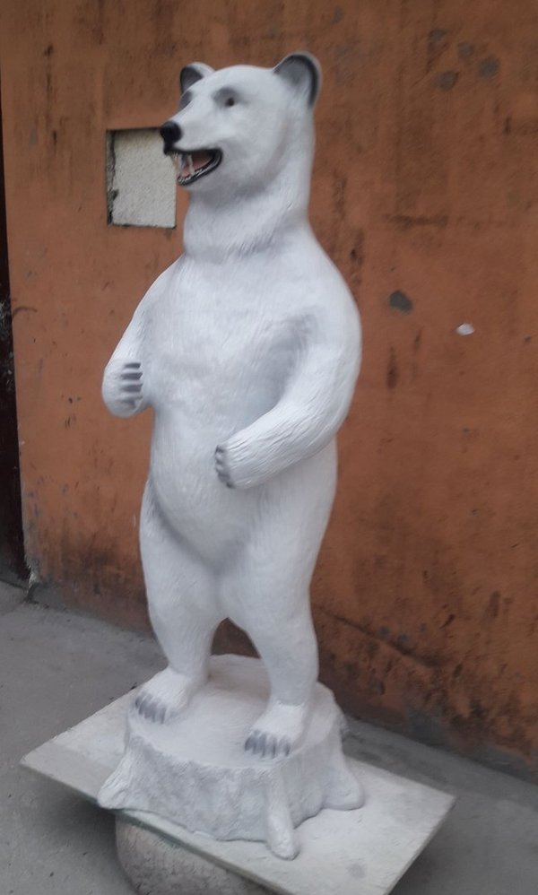 Bären, Bär stehend, "Erhard" als Eisbär, 165cm