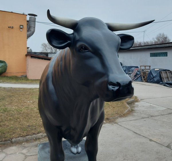 Holstein Bulle, "Albero", mit Horn, 280cm, HAEIGEMO