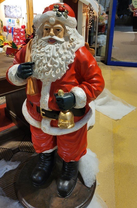 Weihnachtsmann, stehend mit Glocke, 125cm