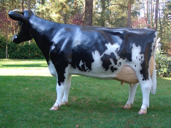 Holstein Kuh "Arlette", Kopf nach rechts schauend, mit Horn 270cm, HAEIGEMO