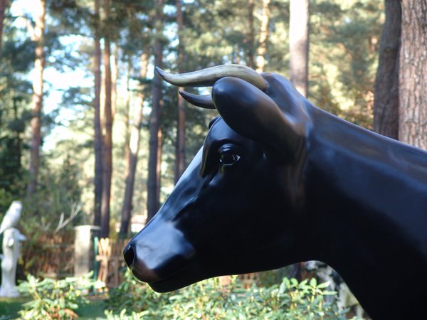 Holstein Kuh "Arlette", Kopf nach rechts schauend, mit Horn 270cm, HAEIGEMO