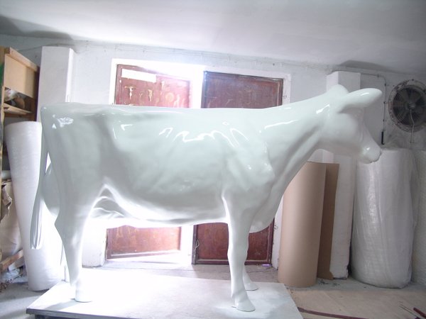 Kuh, Holstein, "Agnetha", weiß, Kopf gerade aus, 270cm, HAEIGEMO